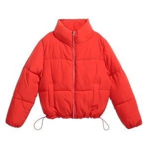 H&M red puffer jacket size 12